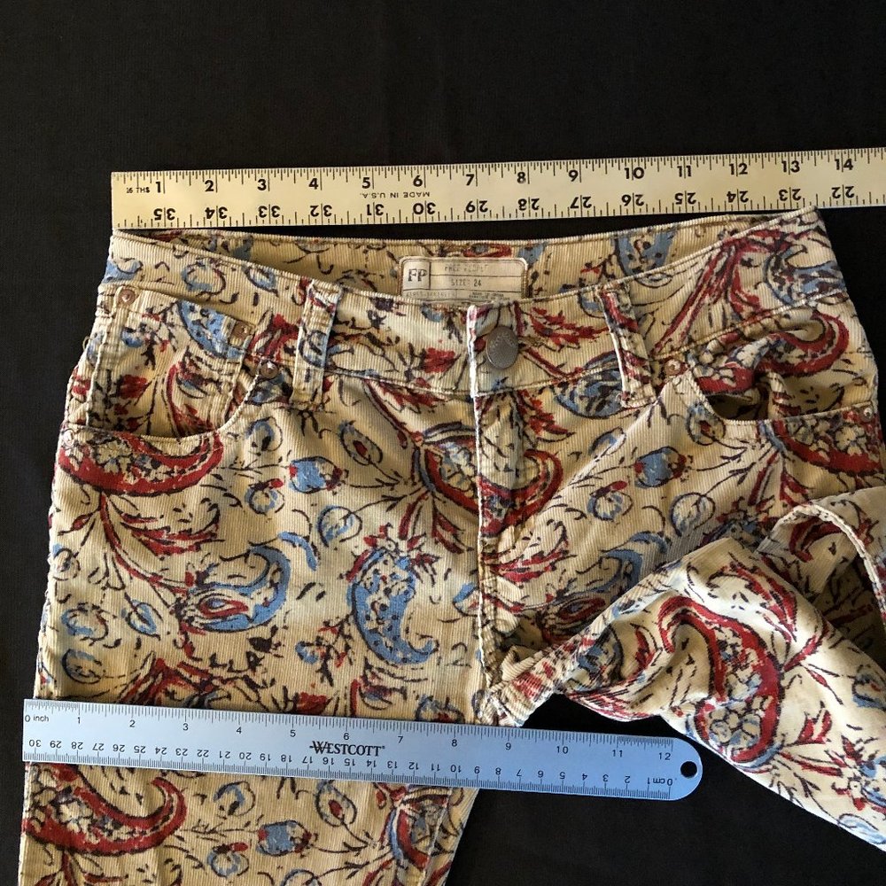 Free People New Delhi Border Flare Corduroy Size 24 - Picture 9 of 13